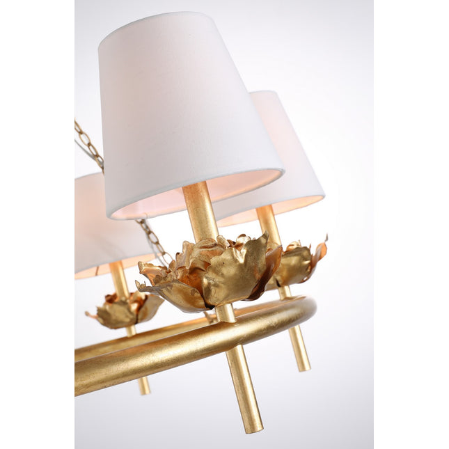 Terracotta Designs Rosalba H23107R-6G Chandelier Light - Gold Leaf
