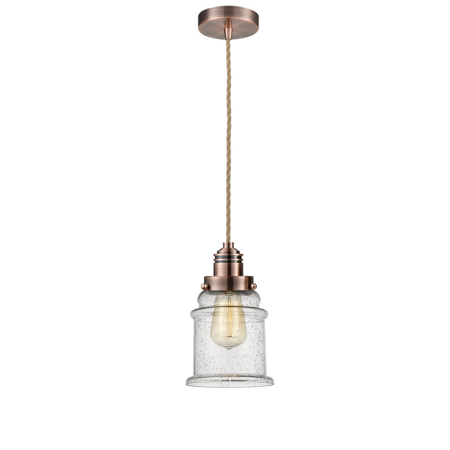 Innovations Lighting 100AC-10RE-2H-AC-G184 Winchester One Light Mini Pendant Antique Copper 1