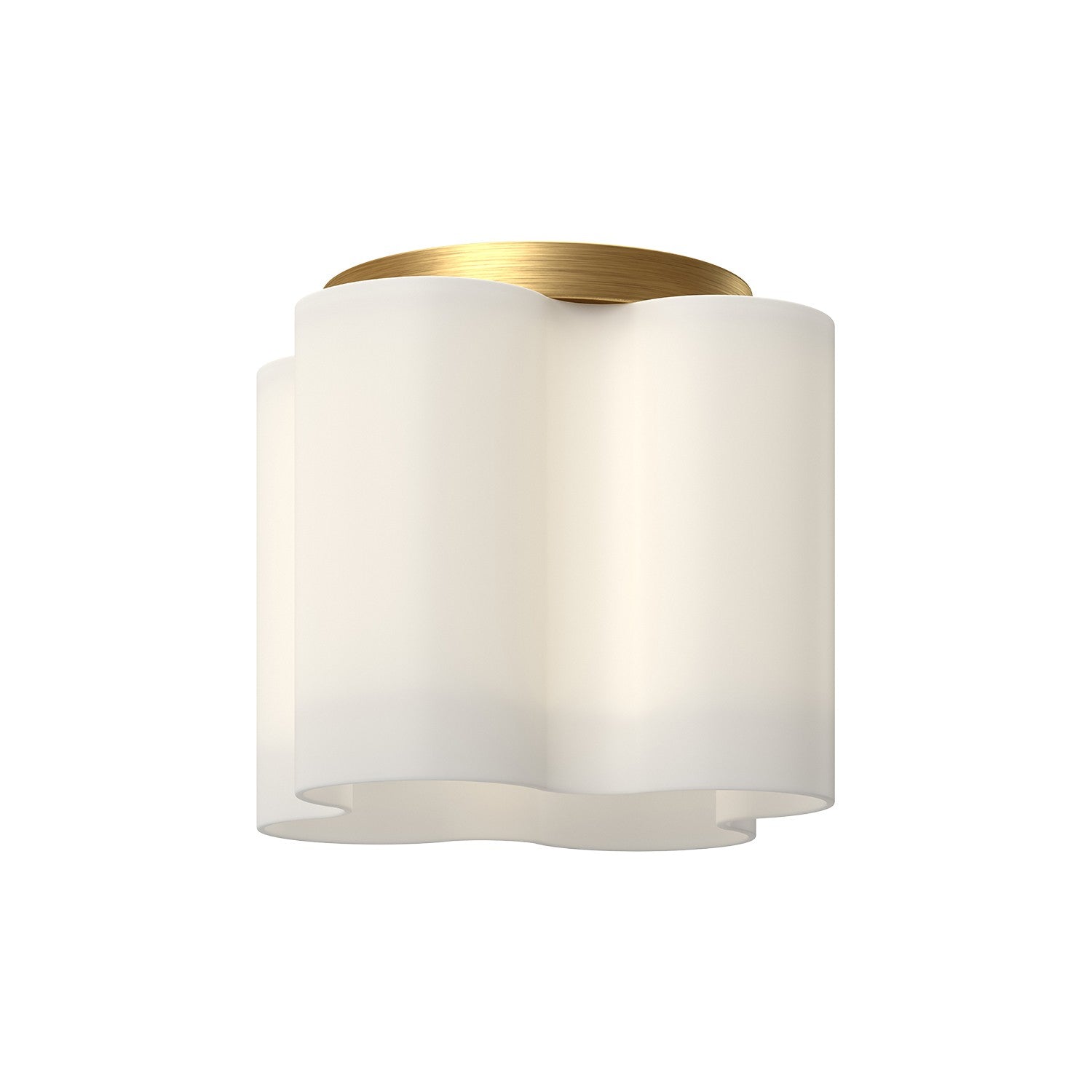 Kuzco Lighting FM54809-BG/OP Clover Ceiling Light Brushed Gold/Opal Glass