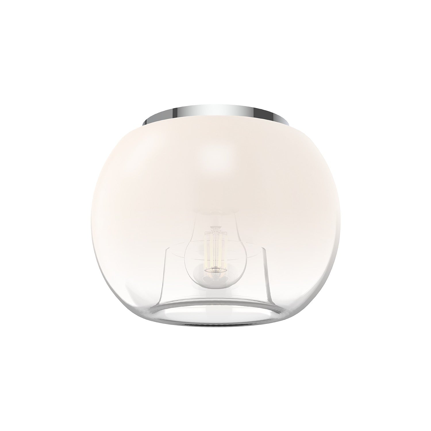 Kuzco Lighting FM57508-CH/OP Samar Ceiling Light Chrome/Opal Glass