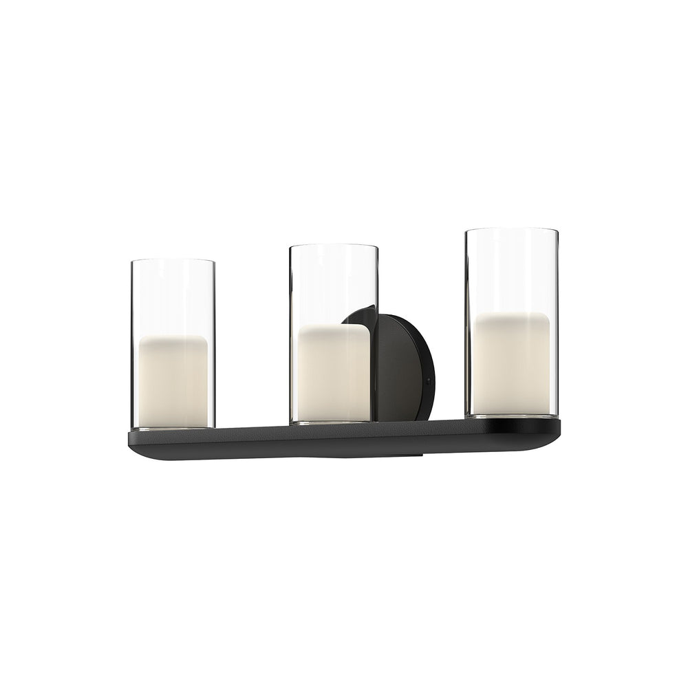 Kuzco Lighting VL53519-BK/CL Birch Vanity Light Black/Clear Glass